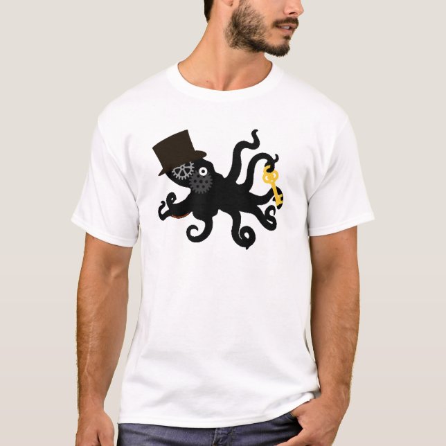 Camiseta Pulpo de Steampunk (Anverso)