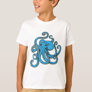 Camiseta Pulpo del azul de océano