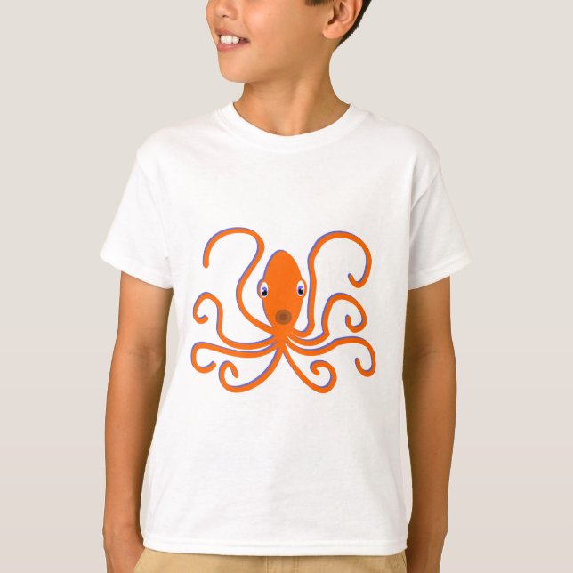 Camiseta Pulpo del bebé (Anverso)
