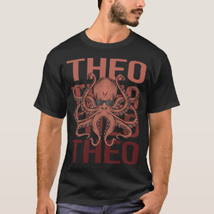 Camiseta Pulpo Divertido - Theo Nombre
