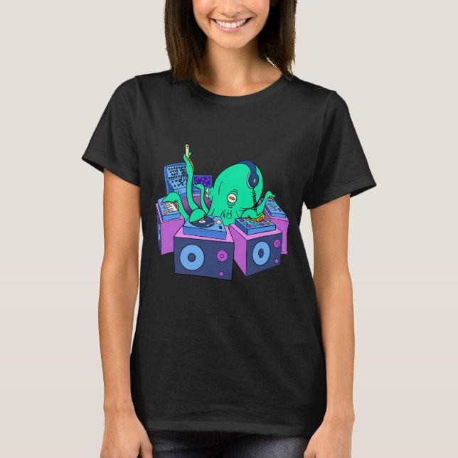 Camiseta pulpo DJ (Anverso)
