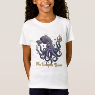 Camiseta Pulpo Elegante Reina   Arte de Fantasía de Vida Ma