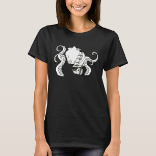 Camiseta Pulpo Gigante Antiguo Kraken Vela Calamar