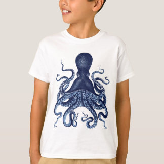 Camiseta Pulpo, Kraken, cosecha, grabado , náutica, mamáes