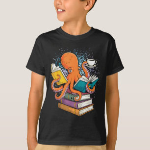 Camiseta Pulpo libro leyendo lector océano divertido
