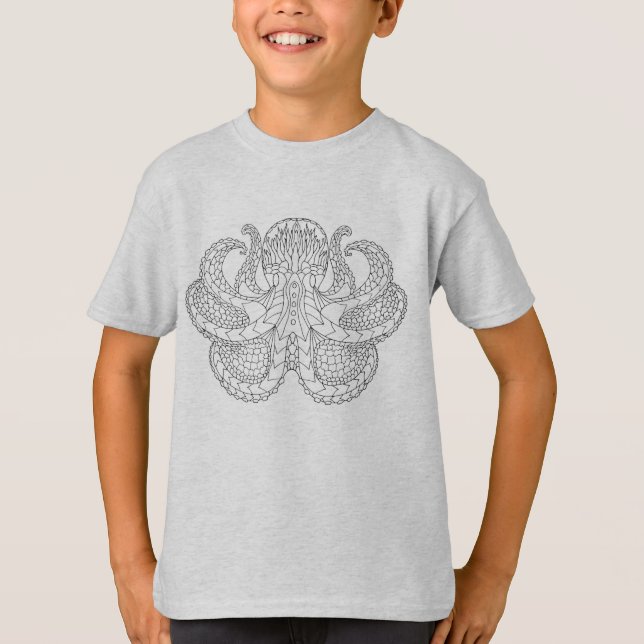 Camiseta Pulpo modelado étnico (Anverso)