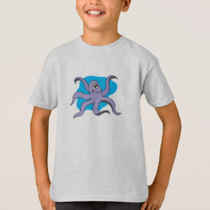 Camiseta pulpo morado sonriente