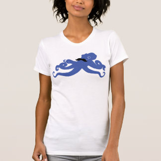Camiseta pulpo mustached con un monóculo