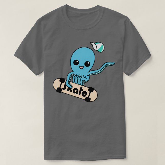 Camiseta Pulpo para patinar (Diseño del anverso)