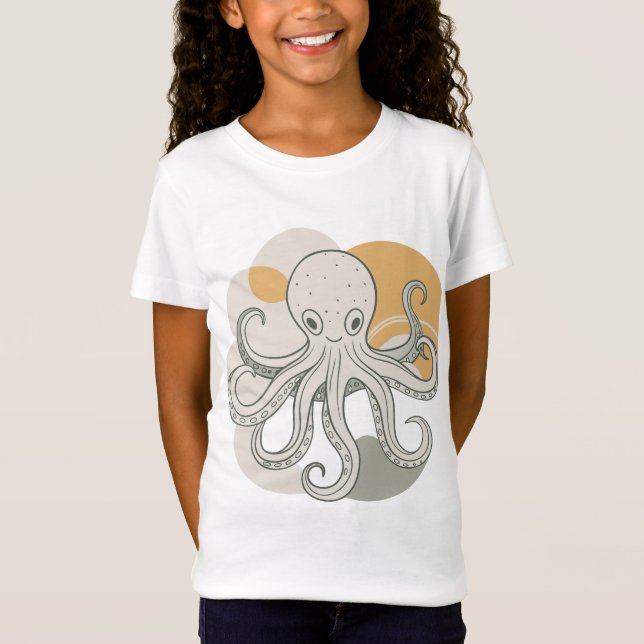 Camiseta pulpo personalizado. Opulpo marino (Anverso)