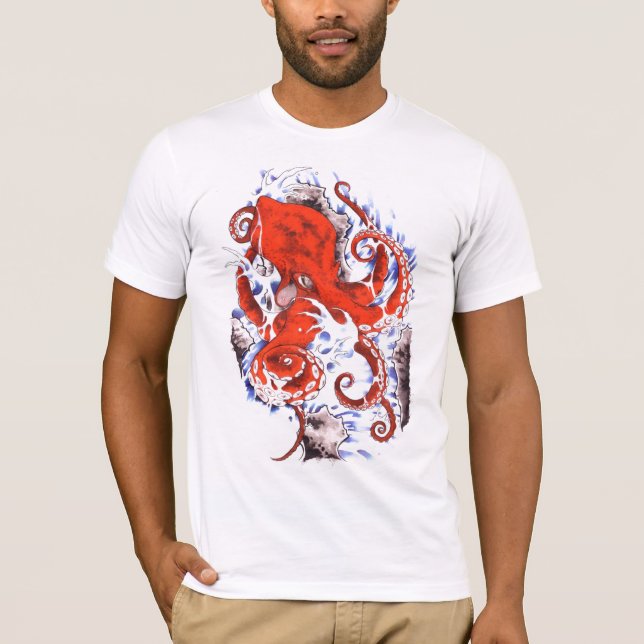 Camiseta pulpo rojo (Anverso)