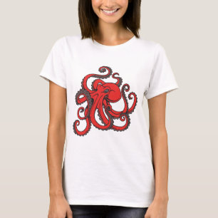 Camiseta Pulpo rojo