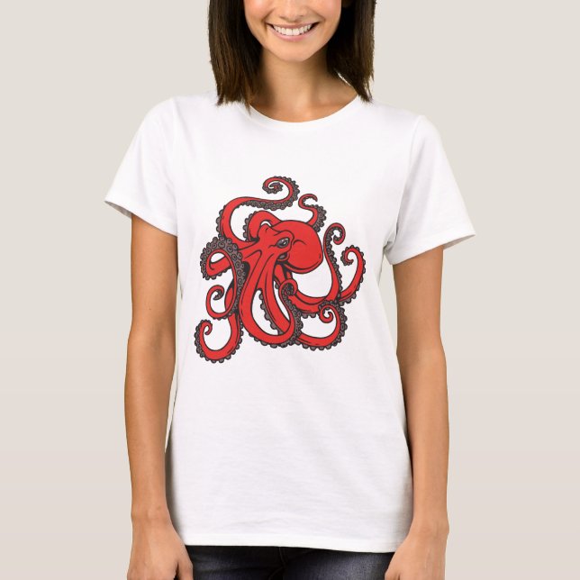 Camiseta Pulpo rojo (Anverso)