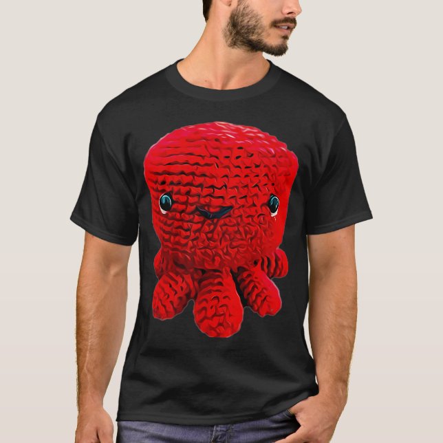 CAMISETA PULPO ROJO ADORABLE BEBÉ (Anverso)