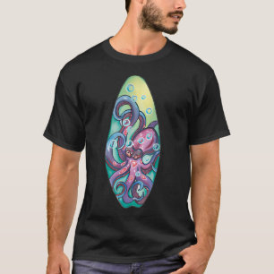 Camiseta Pulpo Rosa-Púrpura (patrones de pequeño tamaño) Ed