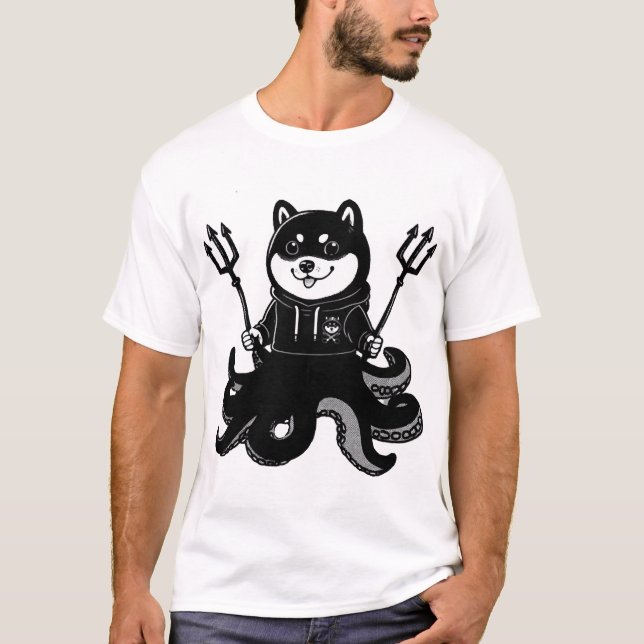 Camiseta pulpo Shiba Inu (Anverso)