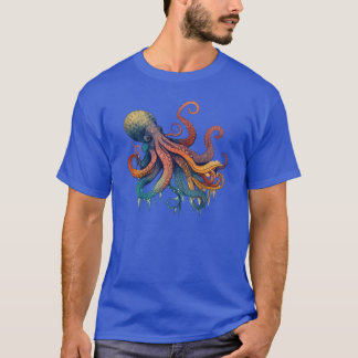 Camiseta pulpo vintage niño