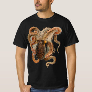 Camiseta Pulpo Vulgaris, Animales de la Vida Marina Antigua