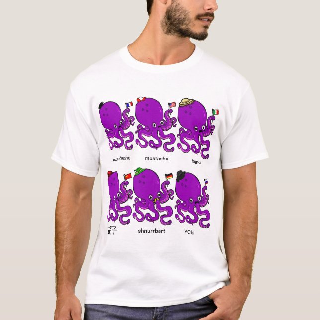 Camiseta Pulpos Mustached nacionales (Anverso)