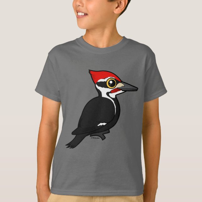 Camiseta Pulsación de corriente de Birdorable Pileated (Anverso)