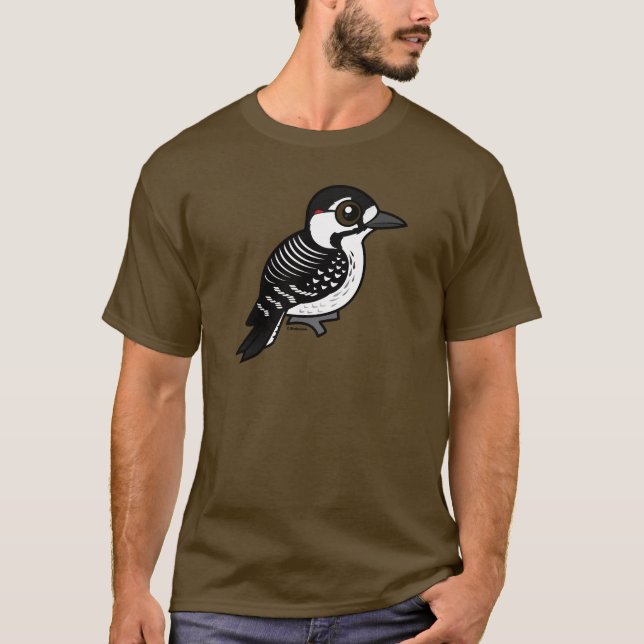 Camiseta Pulsación de corriente Roja-cockaded de Birdorable (Anverso)