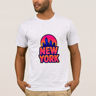 Camiseta Pulso urbano: luces de Nueva York