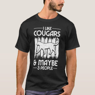 Camiseta Puma León De Montaña Animal Cabeza De Gato Gato At