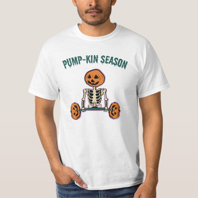 Camiseta Pump-Kin Season Kürbis Gym Halloween (Anverso)