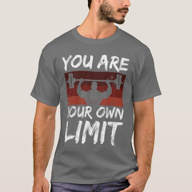 Camiseta Pumping Strength Sports Say Your Limit Mindset fun (Anverso)