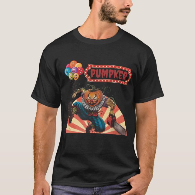 Camiseta PUMPKER: The Sinister Clown Pumpkin (Anverso)