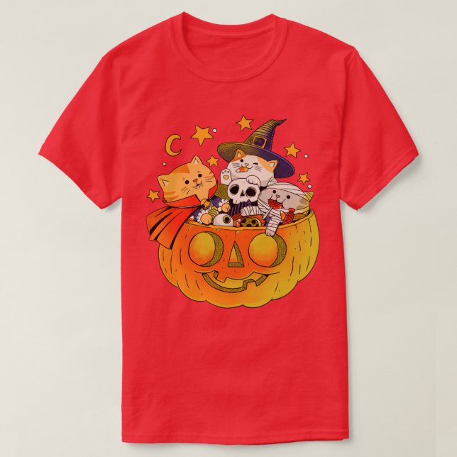 Camiseta Pumpkin and Cats (Diseño del anverso)