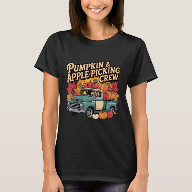 Camiseta Pumpkin And Cking Crew Fall Harvest Thanksgiving  (Anverso)
