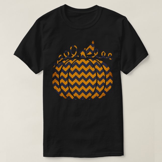 CAMISETA PUMPKIN CON PATRÓN ZIG ZAG (Diseño del anverso)