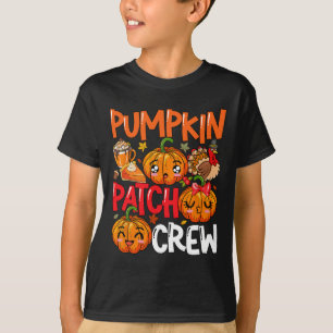 Camiseta Pumpkin Cute Parche Tripulación Acción de Gracias 