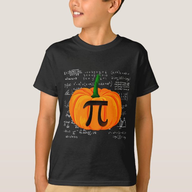 Camiseta Pumpkin E Math Funny Halloween Thanksgiving Day  (Anverso)