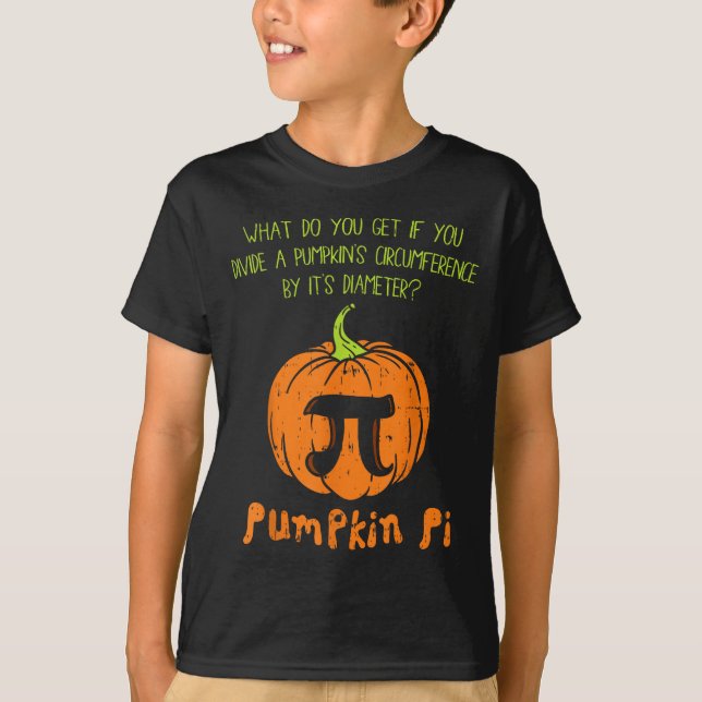 Camiseta Pumpkin E Math Shirt Funny Halloween Thanksgiving  (Anverso)