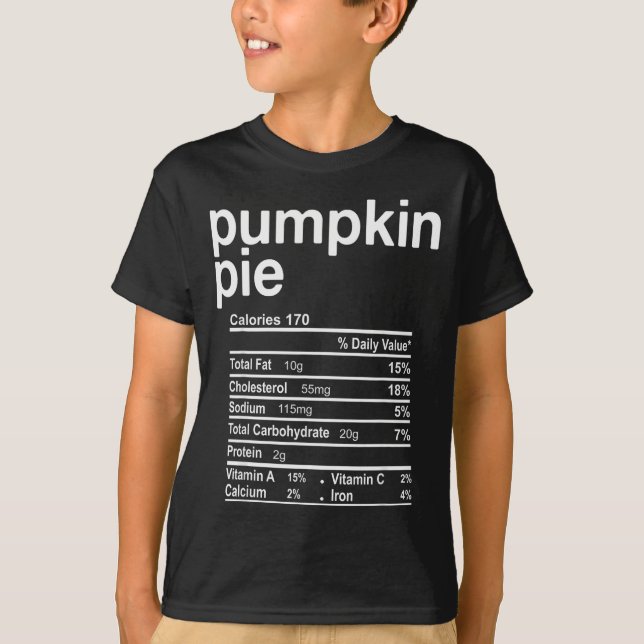 Camiseta Pumpkin E Nutrition Facts Funny Thanksgiving Chris (Anverso)