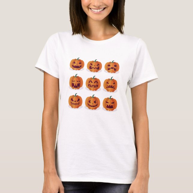 Camiseta Pumpkin Emojis Halloween (Anverso)