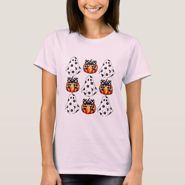 Camiseta Pumpkin ,Fiesta de parche de Ghost (Anverso)