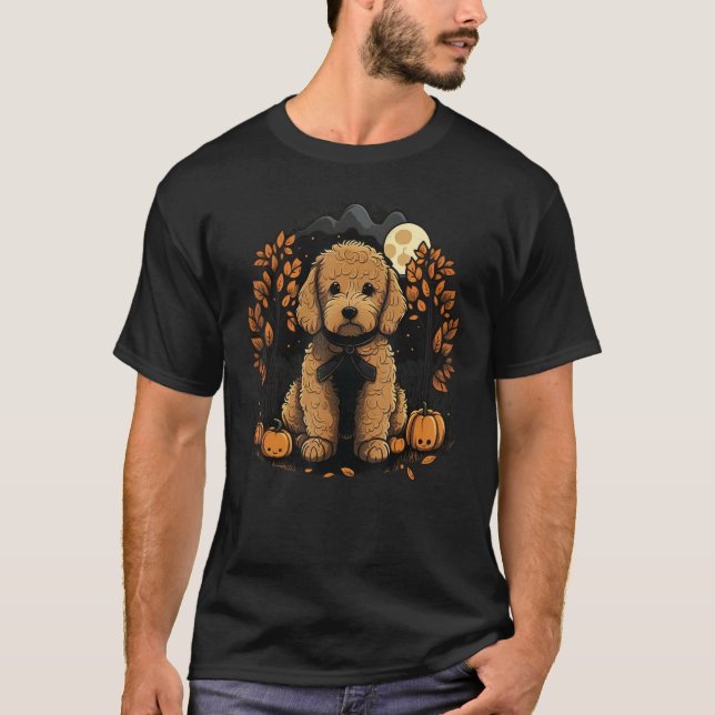 Camiseta Pumpkin Golden Doodle costume on Goldendoodle Hall (Anverso)