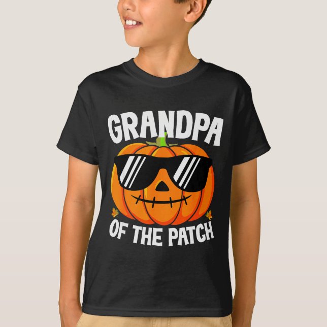 Camiseta Pumpkin Grandpa Of The Patch Halloween Family Matc (Anverso)
