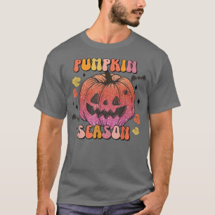 Camiseta Pumpkin Happy Face Pumpkin Season Retro Fall T-Shi
