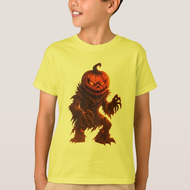 Camiseta Pumpkin Monster Halloween Design (Anverso)