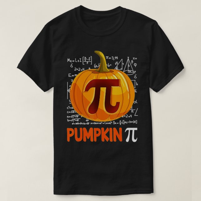 Camiseta Pumpkin Pi Math Halloween Día de Acción de Gracias (Diseño del anverso)