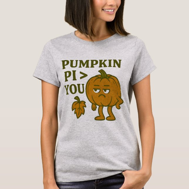 Camiseta Pumpkin Pi Mayor Que Tú | Matemáticas Div (Anverso)