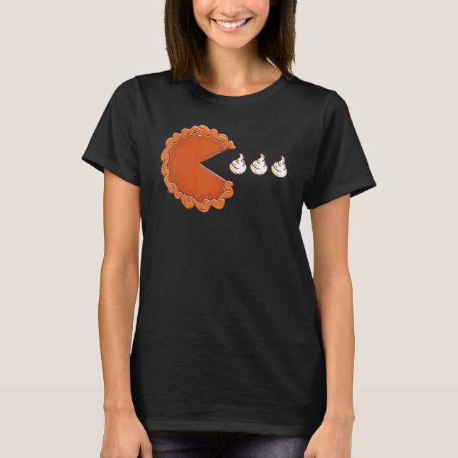 Camiseta Pumpkin Pie Eating Whipped Cream Thanksgiving Day  (Anverso)