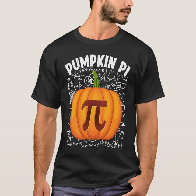 Camiseta Pumpkin Pie Math Acción de Gracias Halloween Pi Da (Anverso)