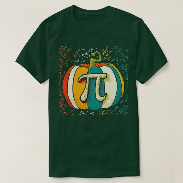 Camiseta Pumpkin Pie Math Funny Halloween Acción de Gracias (Diseño del anverso)