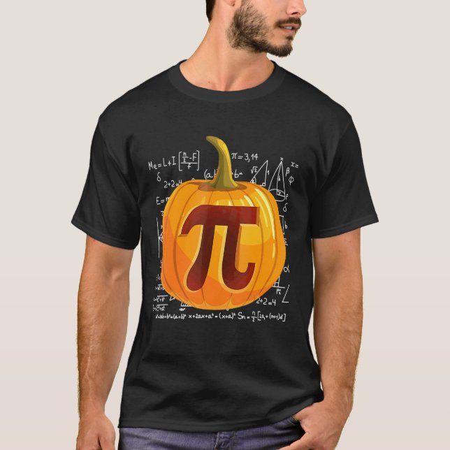 Camiseta Pumpkin Pie Math Funny Halloween Día de Acción de  (Anverso)
