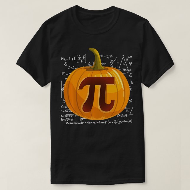 Camiseta Pumpkin Pie Math Funny Halloween Día de Acción de  (Diseño del anverso)